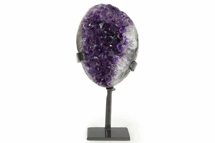 Sparkling Amethyst Geode With Metal Stand - Uruguay #342694